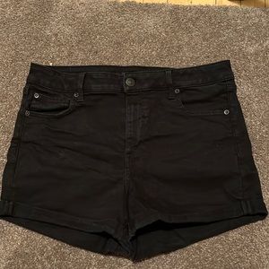 American Eagle Black High-waisted size 18 Denim Shorts
